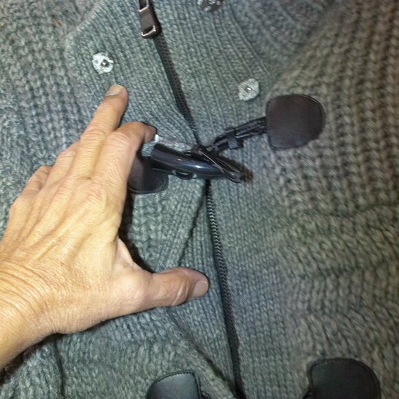 LOFT Women’s XL Gray Chunky Knit Toggle Cardigan Sweater - Picture 2 of 4